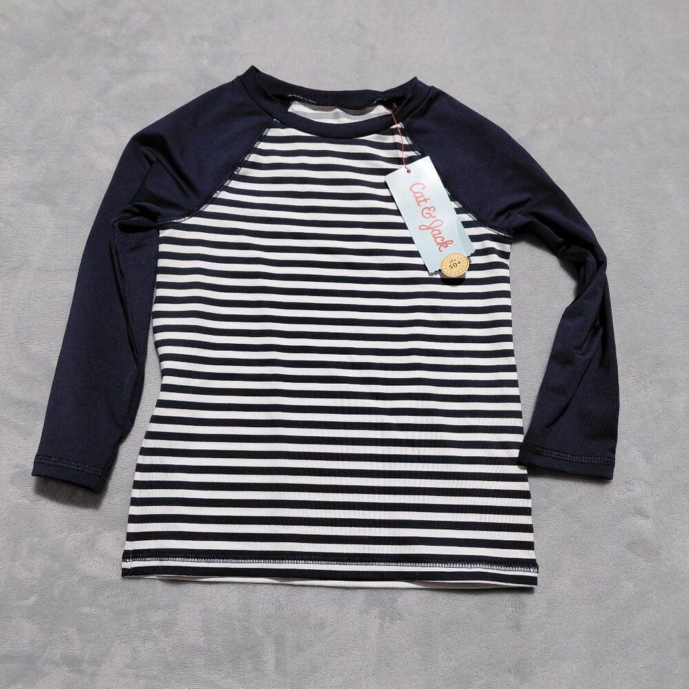 NWT Cat & Jack 3T Swim Rash Guard UPF 50+